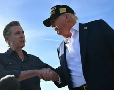 Trump visits Los Angeles fire devastation as concerns rise over disaster aid