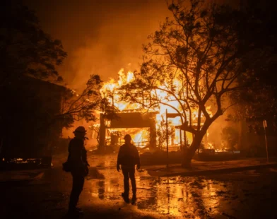 Homes serving as fuel for the fire during devastating wildfires