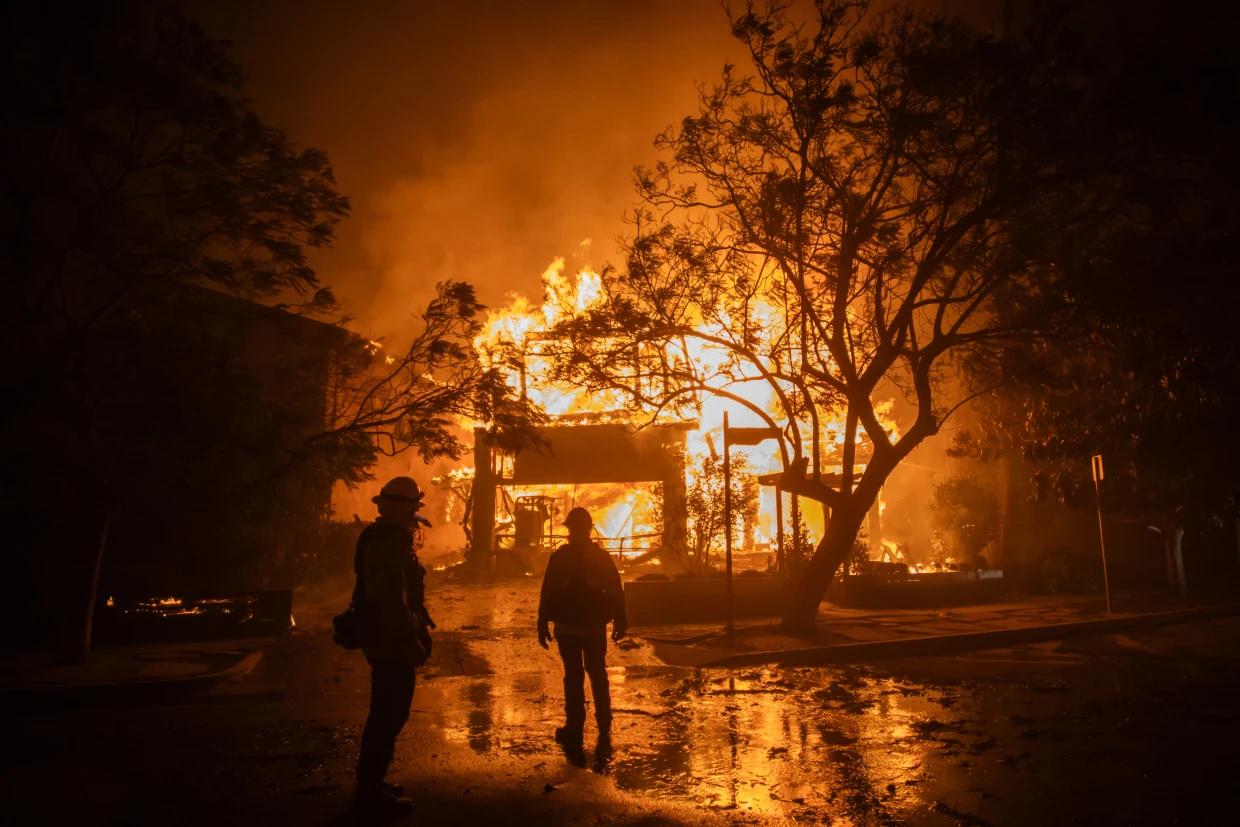 Homes serving as fuel for the fire during devastating wildfires