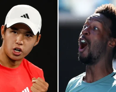 Tien and Monfils celebrate historic victories at the Melbourne tennis tournament.