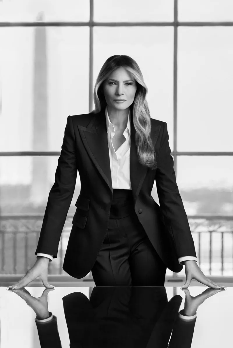 Melania Trump's new official portrait, capturing her elegance and symbolism