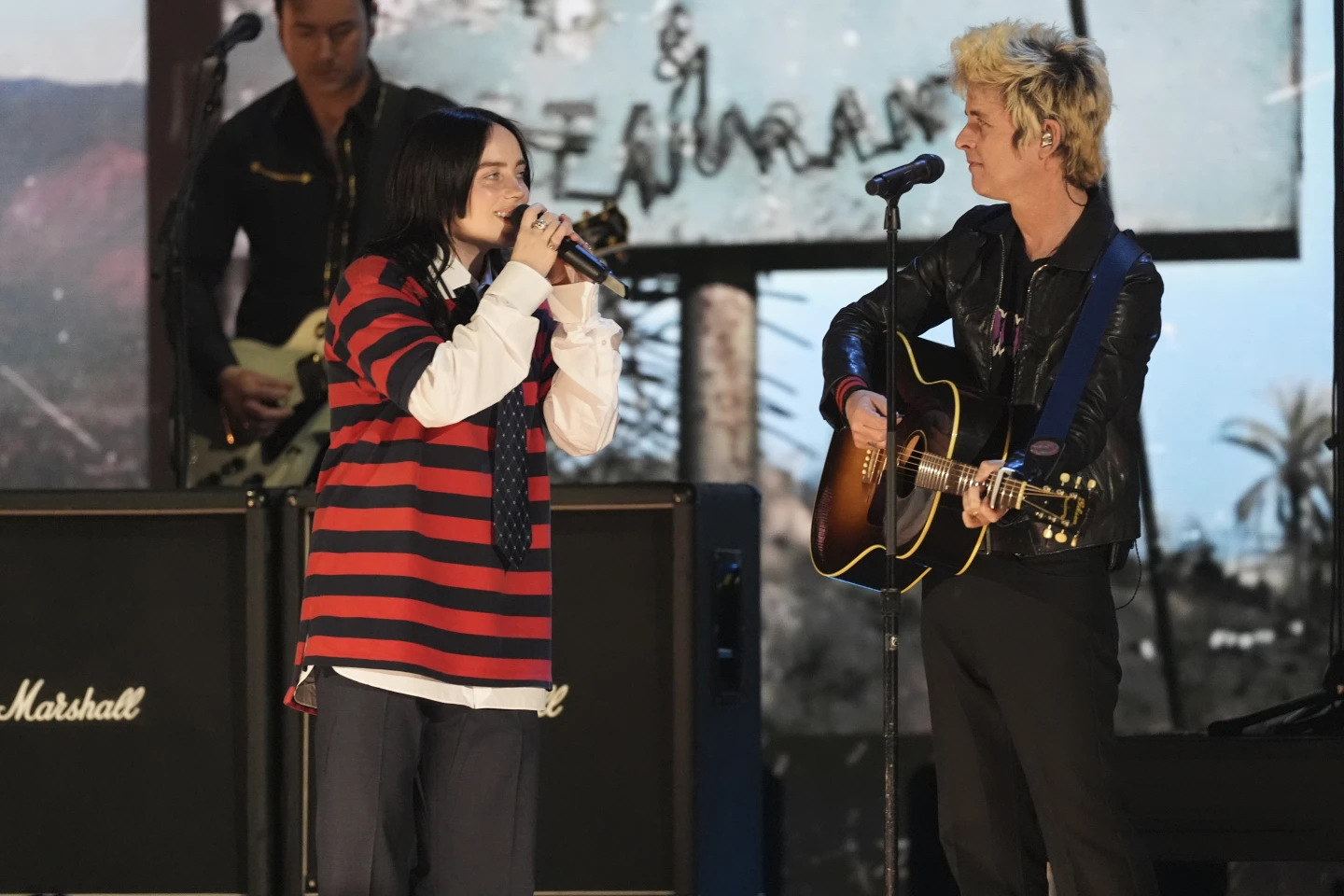 Green Day and Billie Eilish performing at FireAid concert for LA wildfire relief