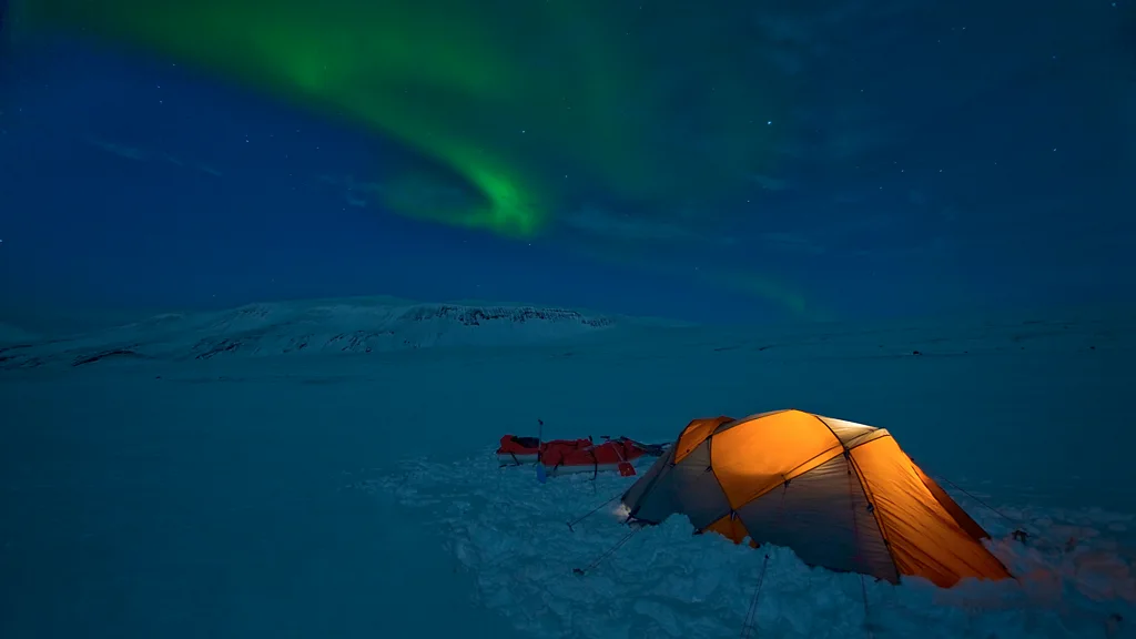 Scenic winter landscape in the land of the Polar Night, illustrating lessons on sleep and the impact of long nights.