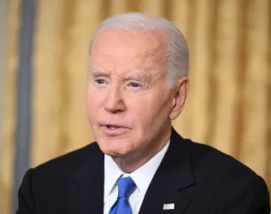 Donald Trump announces the revocation of Joe Biden's security clearance in a press statement