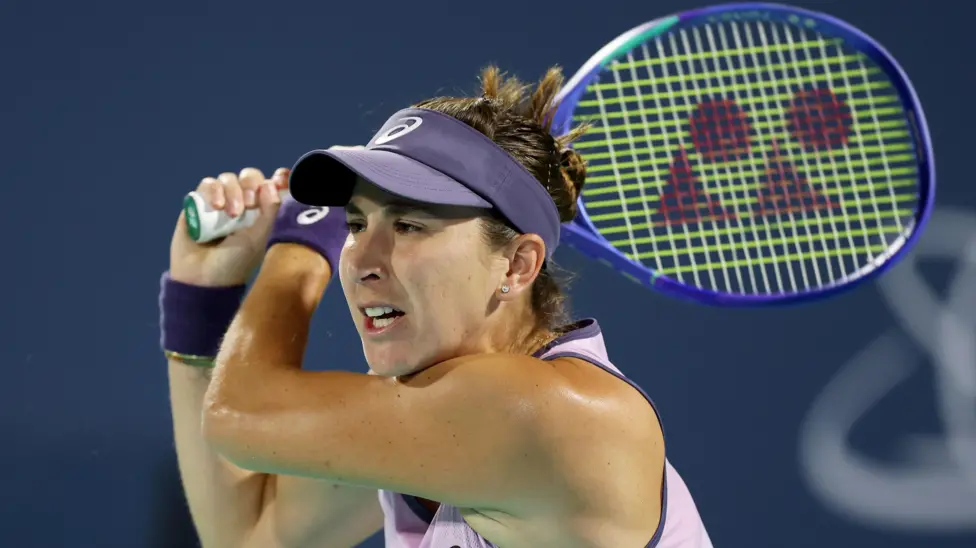 Belinda Bencic celebrates reaching her first tennis final after returning from maternity leave, showcasing determination and skill